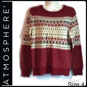 🆕 atmosphere red sweater size 4